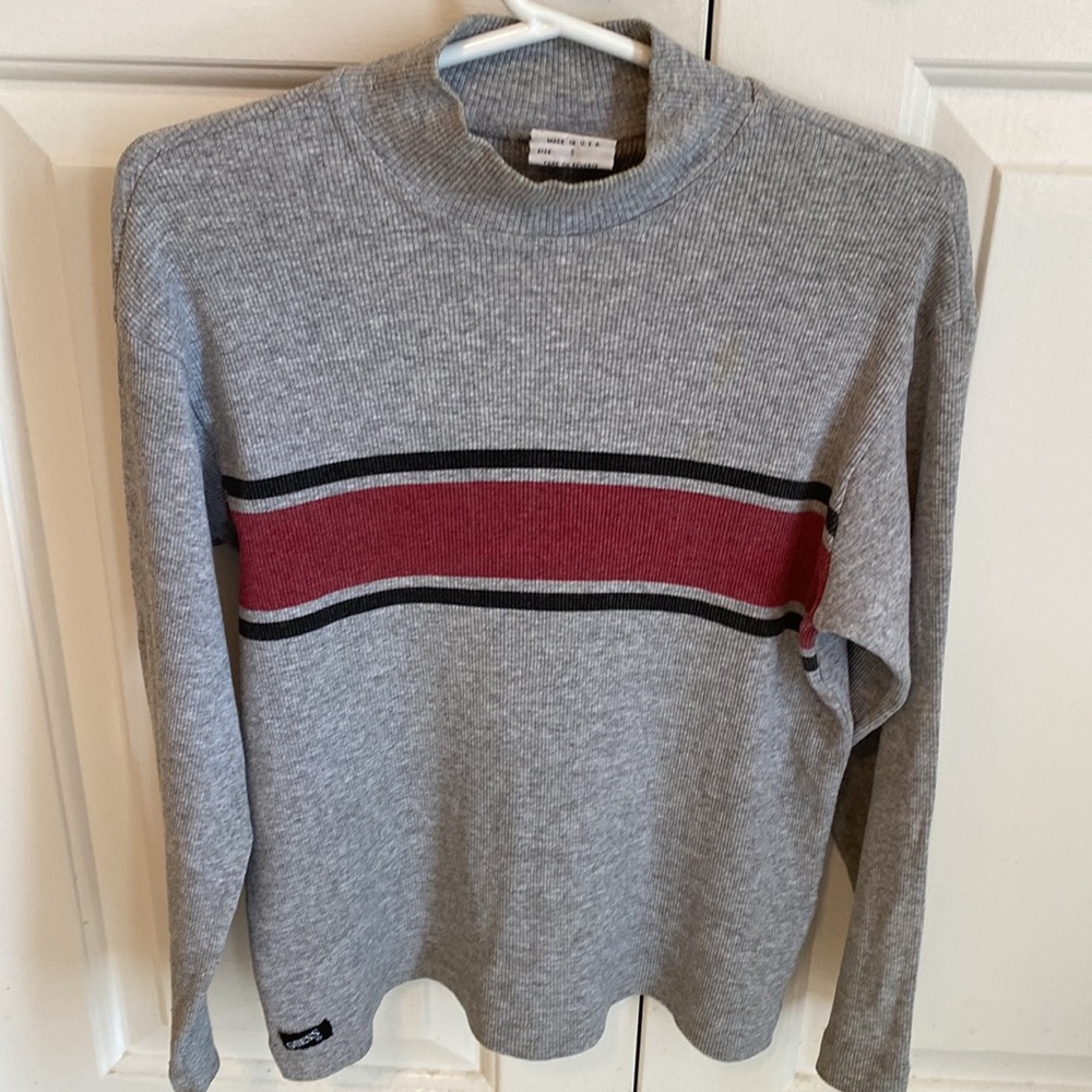 Guess Long Sleeve Ribbed Cotton Top